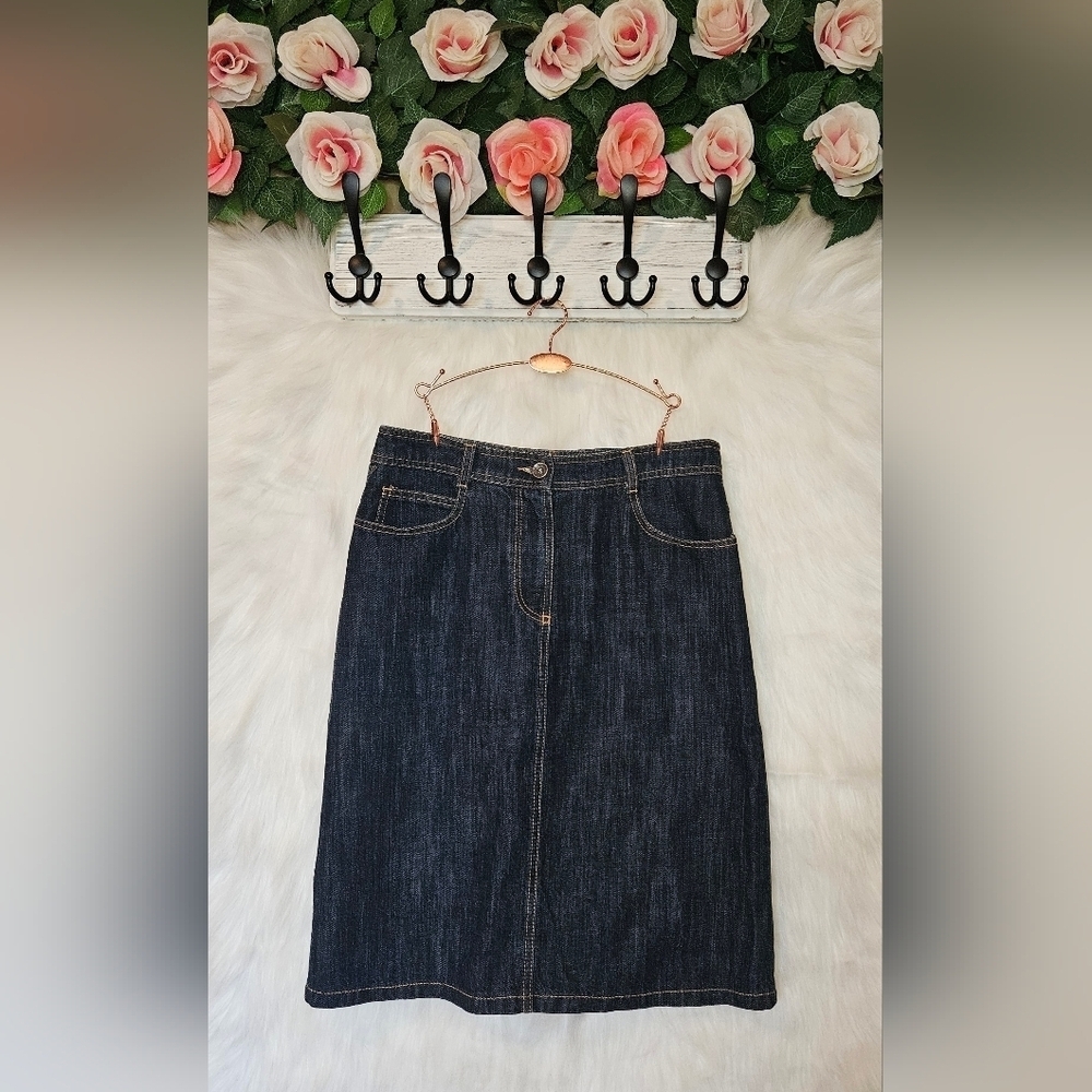 Newman French Denim Stone Wash Jean Skirt